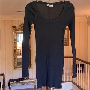 NWOT! Michael Stars Cotton Nylon Long Black Top